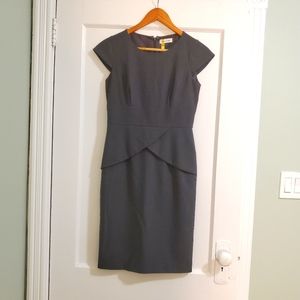 Calvin Klein grey cap sleeve shift dress sz 2